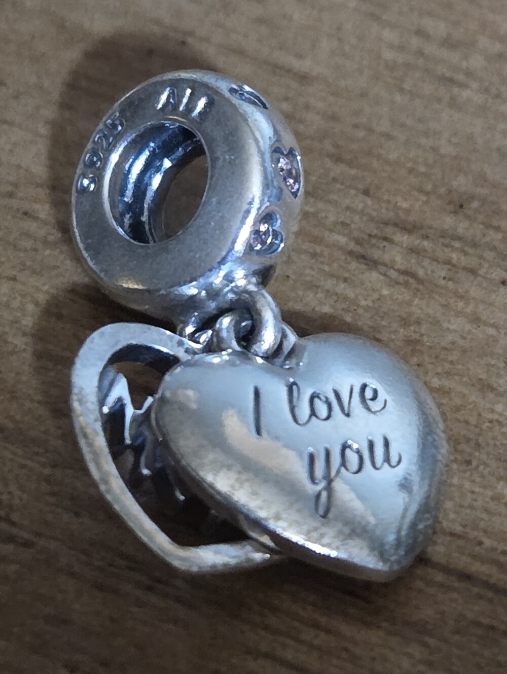 Pandora Sterling Silver I Love You Mom Heart Charm
